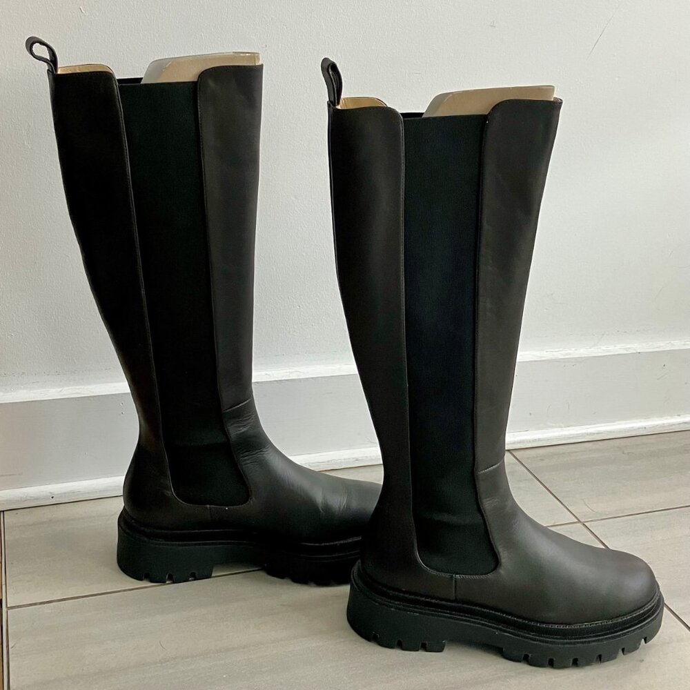 Poppy Barley Elevate Chelsea Knee High Leather Boot - Picture 7 of 10